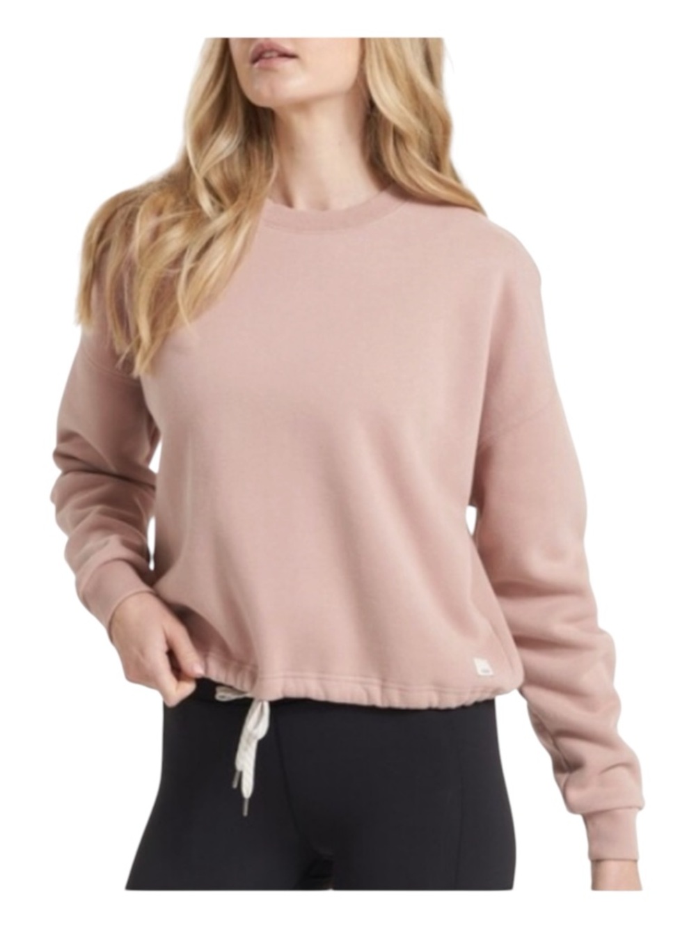 Vuori Restore Crew Pullover in Dogwood Pink Neutral Size Small